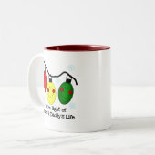 Licht van mama en papa's Life Tshirts en Gifts Tweekleurige Koffiemok (Voorkant links)