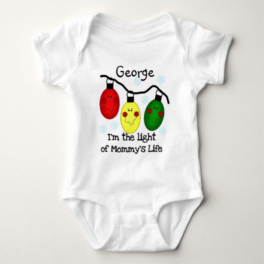 Licht van Mama Life Kerstmis Gepersonaliseerd Romper (Voorkant)
