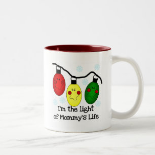 Licht van mammie's Life Tshirts en Gifts Tweekleurige Koffiemok