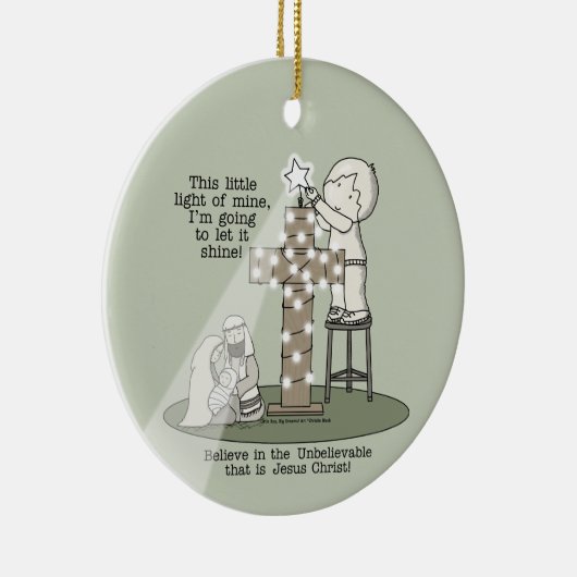 Licht van mijn keramisch ornament (Rechts)