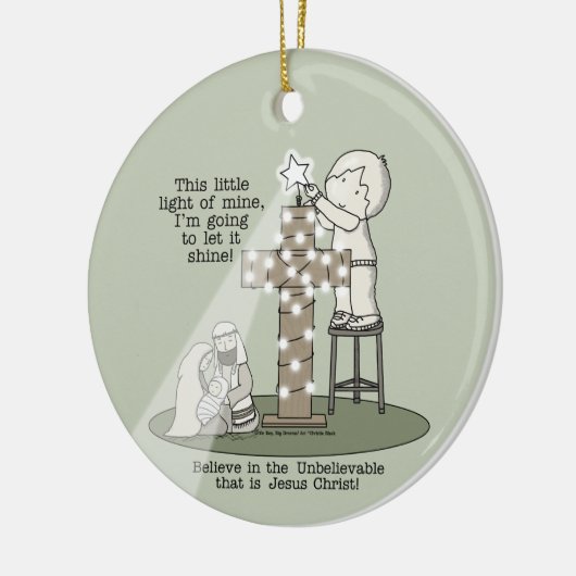 Licht van mijn keramisch ornament (Links)