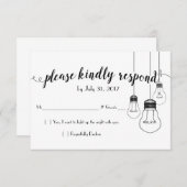 Licht van mijn leven bruiloft RSVP-kaart RSVP Kaartje (Voorkant / Achterkant)