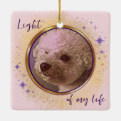 Licht van mijn leven keramisch ornament (Achterkant)