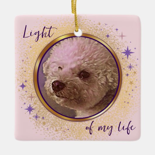 Licht van mijn leven keramisch ornament (Voorkant)