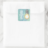 Licht van mijn leven vierkante sticker (Tas)