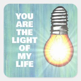Licht van mijn leven vierkante sticker
