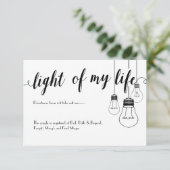Licht van mijn levensuittrouwenkaart informatiekaartje (Staand voorkant)