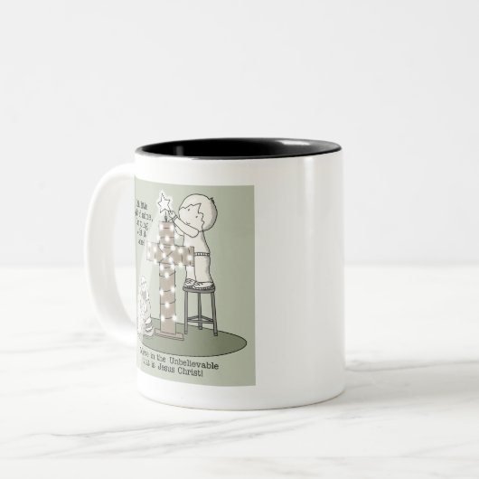 Licht van mijn tweekleurige koffiemok (Voorkant links)