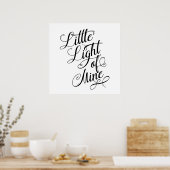 Licht van mijn typografie poster (Keuken)