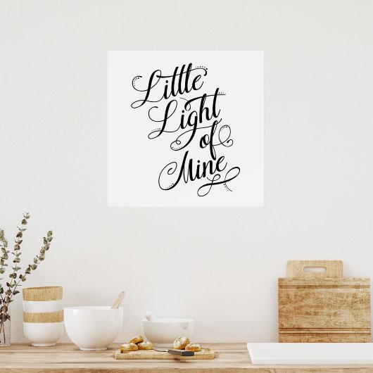 Licht van mijn typografie poster (Keuken)