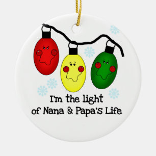 Licht van Nana en Papa's Life Gepersonaliseerd Orn Keramisch Ornament