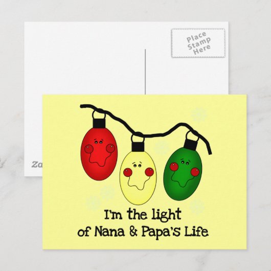 Licht van Nana en Papa's Life Tshirts en Gifts Briefkaart (Voorkant / Achterkant)