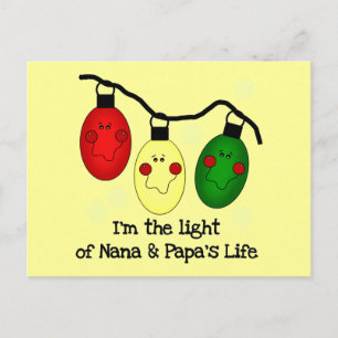 Licht van Nana en Papa's Life Tshirts en Gifts Briefkaart