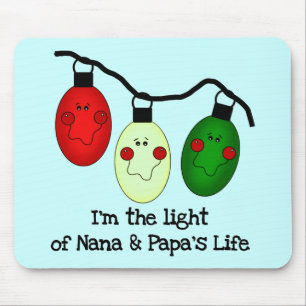 Licht van Nana en Papa's Life Tshirts en Gifts Muismat
