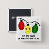 Licht van Nana en Papa's Life Tshirts en Gifts Vierkante Button 5,1 Cm (Voorkant /achterkant)