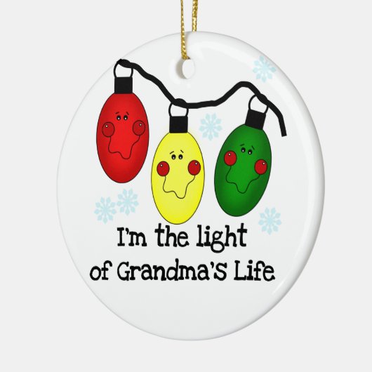 Licht van Oma's leven Gepersonaliseerd Ornament (Links)