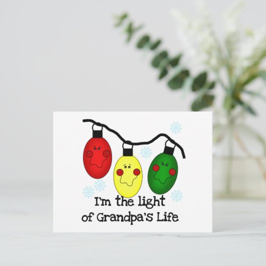 Licht van opa's Life Holiday Tshirts en cadeaus Feestdagenkaart (Staand voorkant)