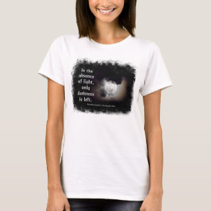 Licht versus donker citaat t-shirt