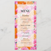 Licht Vervaagd Roze en Sinaasappel Bright Garden B Menu (Voorkant)