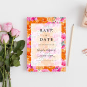 Licht Vervaagd Roze Sinaasappel Bright Garden Brui Save The Date
