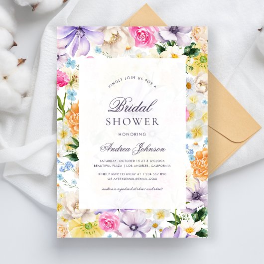 Licht Vervaagd Zomertuin Bloemen Vrijgezellenfeest Kaart