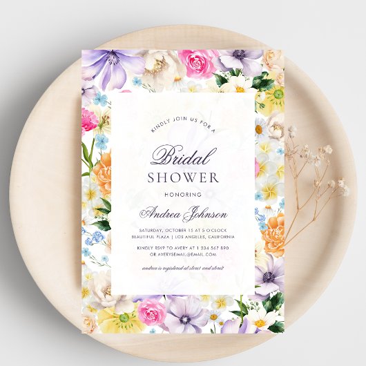 Licht Vervaagd Zomertuin Bloemen Vrijgezellenfeest Kaart