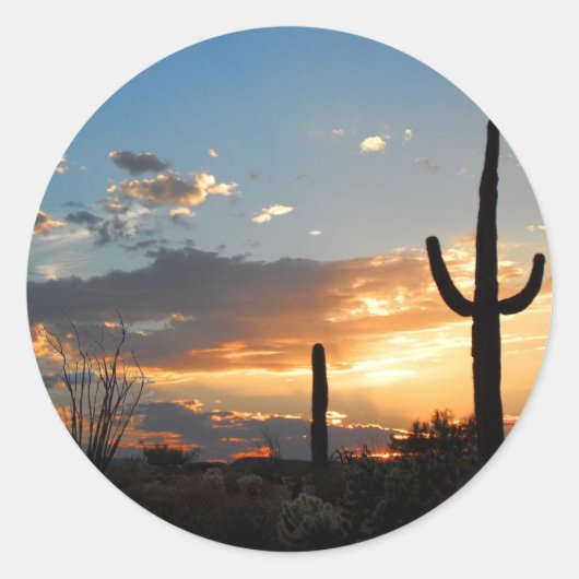 Licht Vervaagt in een Blaze Ronde Sticker (Voorkant)