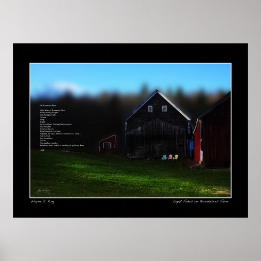 Licht vervaagt op Broadacres Boerderij Afbeelding  Poster (Voorkant)