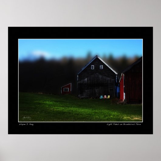Licht vervaagt op Broadacres Boerderij Afbeelding  Poster (Voorkant)