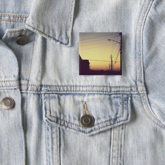 Licht Vierkante Button 5,1 Cm (In situ)