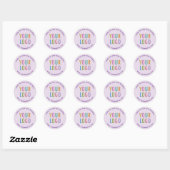 Licht Violet Paarse dank u Stickers aangepaste Log (Vel)