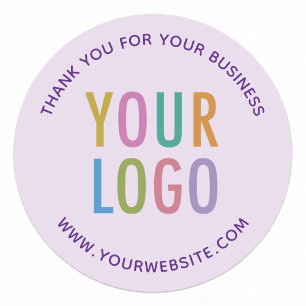 Licht Violet Paarse dank u Stickers aangepaste Log