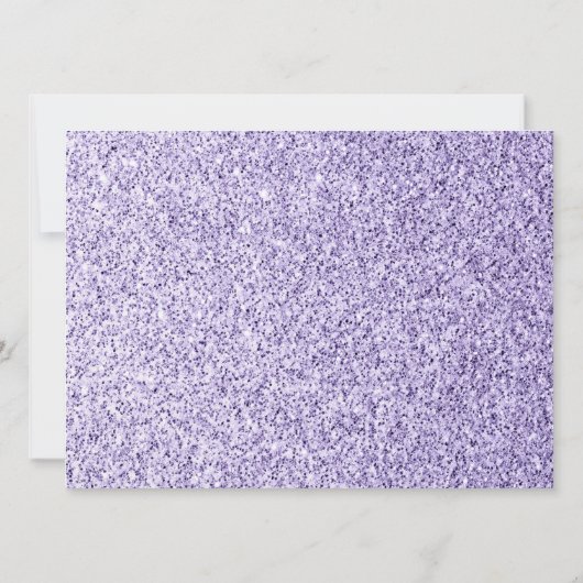 Licht violet sparkles Sweet 16 elegant script Kaart (Achterkant)