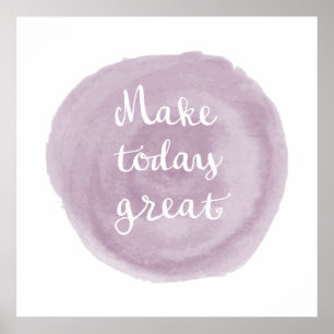 Licht Violet Waterverf Inspirerend Poster