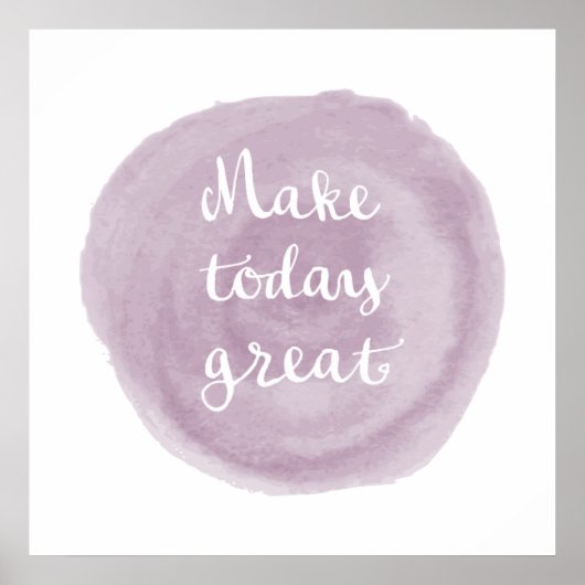 Licht Violet Waterverf Inspirerend Poster (Voorkant)