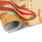 Licht/ vliegtuig cadeaupapier (Rol Hoek)