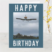 Licht Vliegtuig komt aan land Kaart (Gele Bloem)