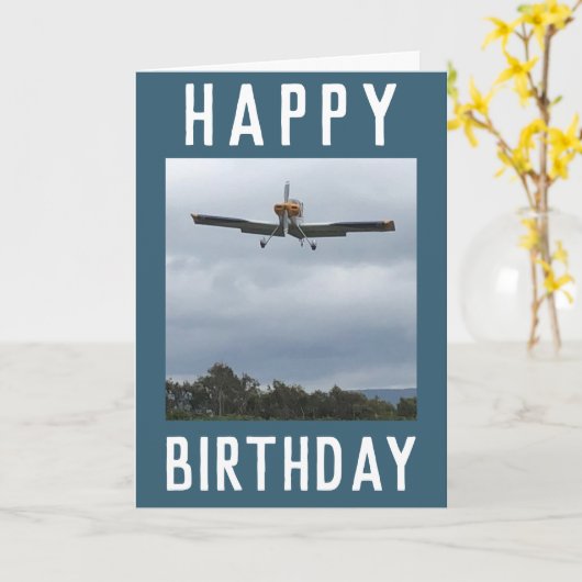 Licht Vliegtuig komt naar Land Kaart (Gele Bloem)