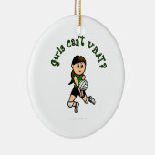 Licht Volleybal in Groen Keramisch Ornament (Rechts)