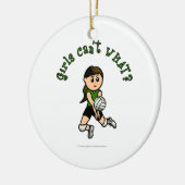 Licht Volleybal in Groen Keramisch Ornament (Links)