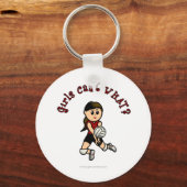 Licht volleybal vrouwen in rode uniform sleutelhanger (Voorkant)