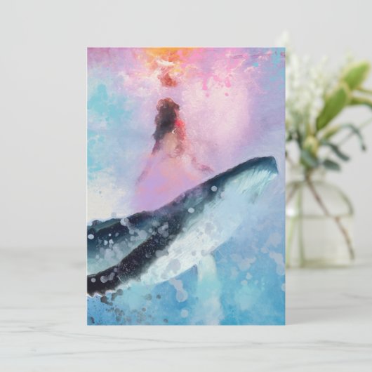 Licht voor de walvissen: Notecard Bedankkaart (Staand voorkant)