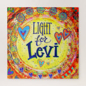 "Licht voor Levi" Geïnspireerd Jigzaag Puzzle Legpuzzel (Verticaal)