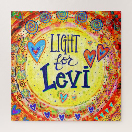 "Licht voor Levi" Geïnspireerd Jigzaag Puzzle Legpuzzel (Verticaal)