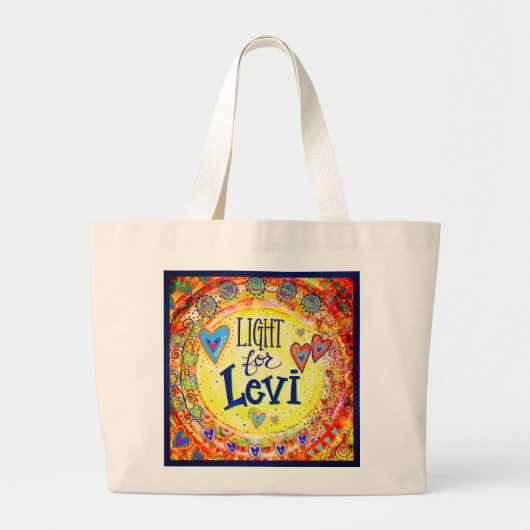 Licht voor Levi Inspirivity Grote Canvas tas (Voorkant)