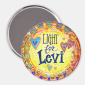 "Licht voor Levi""Inspiron-magneet Magneet (Voorkant / Achterkant)