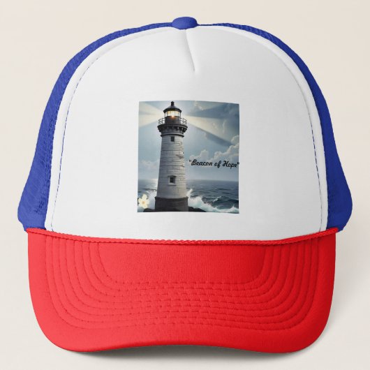 "Licht voorbij de golven" Trucker Pet (Voorkant)