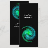 LICHT VORTEX helderblauw zwart Kaart (Voorkant / Achterkant)