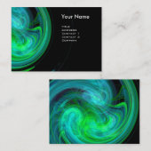 LICHT VORTEX Levendig zwart blauw groen Visitekaartje (Voorkant / Achterkant)