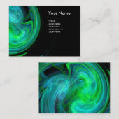 LICHT VORTEX Levendig zwart blauw groen Visitekaartje (Voorkant / Achterkant)